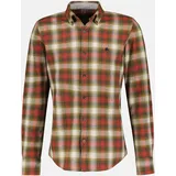 Lerros Karohemd STRUCTURE CHECK - Dried Tobacco - S