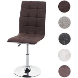 Esszimmerstuhl HWC-C41, Stuhl Küchenstuhl, höhenverstellbar drehbar, Stoff/Textil MVG-zertifiziert ~