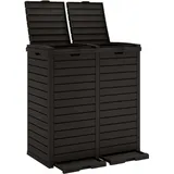 vidaXL Mülleimer 78x41x86 cm Schwarz