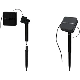 Paulmann LED-Stripe Solar 3 m Dämmerungssensor Akku schwarz kürzbar RGB