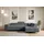 altdecor Ecksofa mit Schlaffunktion und Bettkasten GUSA-L 272x202x107 cm Grau Cord