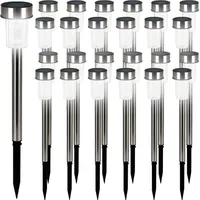 Monzana LED Solarleuchte 24er-Set Edelstahl 36,5cm