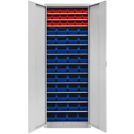ADB Stahlschrank 40829 lichtgrau 71,0 x 30,0 x 195,0 cm, aufgebaut