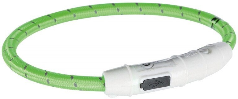 TRIXIE Hundehalsbandleuchte Flash Leuchtring USB grün