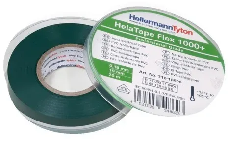 HellermannTyton Premium PVC-Isolierband FLEX1000+19x20 GN