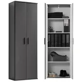 mokebo Mehrzweckschrank Der Lange 60 x 180 x 34 cm Schwarz