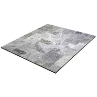 WOHNRAUSCH Terrassenplatten »Mudra«, 0,74 m2, Römischer Verband, Travertin, grau/beige