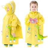 Regenmäntel Kinder Regenponcho Regenjacken Mädchen Outdoor Transparente Regenbekleidung Mit Tragbarer Tasche Kinder Kapuzen Kleinkind