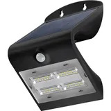 goobay LED Solar-Wandleuchte mit Bewegungsmelder, 3,2 W, Schwarz