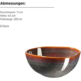 Mäser Cordelia Snacking-Set 12-tlg. braun/rot