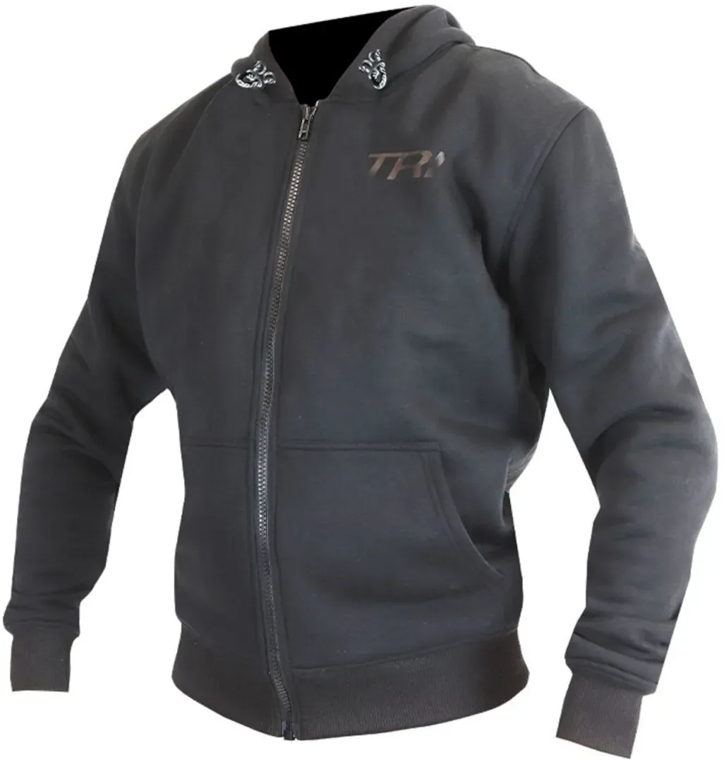 Trilobite Binder Motorrad Zip Hoodie, schwarz-grau, Größe 3XL für Männer