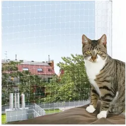 TRIXIE Katzen - Schutznetz 8x3 m transparent