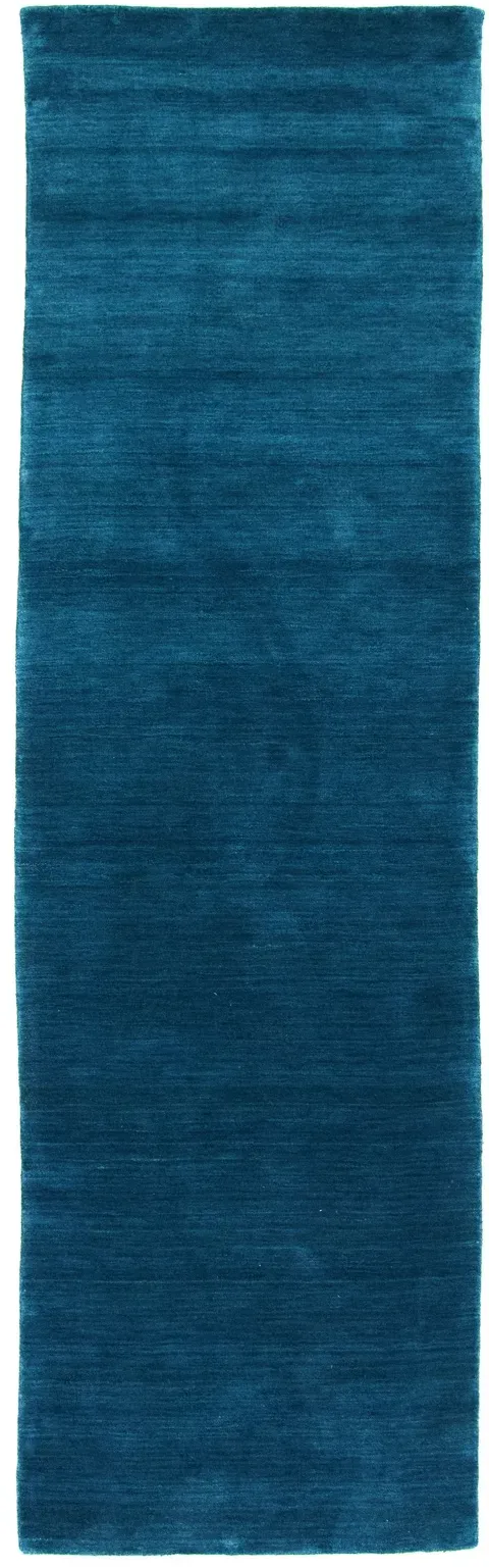 morgenland Läufer »LORIBAFT TEPPSTAR«, rechteckig, 15 mm Höhe, reine Schurwolle Unifarben morgenland blau B: 80 cm   1 St.