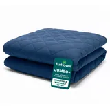 Furhaven Ersatzbezug für Hundebett, gesteppt, maschinenwaschbar, Marineblau, Jumbo Plus (XXL)