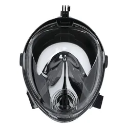 Taucherbrille REZO "Thresher Full Face Mask" Gr. S, schwarz, Sportbrillen, S/M, mit großer Panoramascheibe