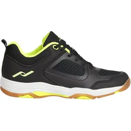 Pro Touch Kinder Volleyballschuhe Ki.-Indoor-Schuh Rebel IV J, Größe 35 in Braun BLACK/YELLOW LIGHT/G