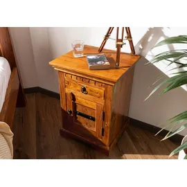 Massivmoebel24 Nachtschrank Oxford 45 x 40 x 60 cm Braun