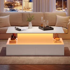 stilvora Couchtisch Weiß MDF 90 x 41 x 55 cm