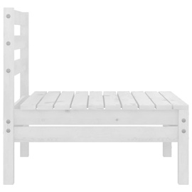 vidaXL 3-tlg. Garten-Lounge-Set Weiß Massivholz Kiefer