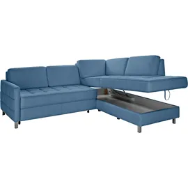 sit&more Ecksofa SIT & MORE "Pablo L-Form", blau (hellblau), B:233cm H:80cm T:196cm, Luxus-Microfaser ALTARA NUBUCK (100% Polyester) / Struktur fein (100% Polyester);Luxus-Microfaser ALTARA NUBUCK (100% Polyester) / Struktur (90% Polyester, 10% Polyamid), Sofas,