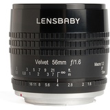 Lensbaby Velvet 56 mm F1,6 Makro schwarz Sony E