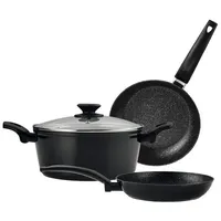 Fagor Topfset mit Glasdeckel und 2 Pfannen hochwertig ergonomisch