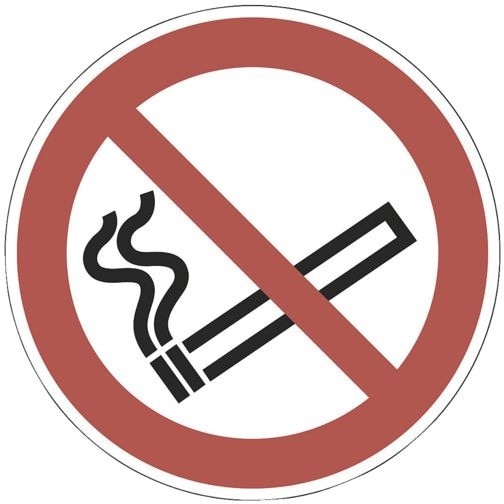 Sicherheitskennzeichen »Rauchen verboten [P002]« Ø: 10 cm doppelseitig bedruckt rot, OTTO Office, 10x0.03 cm