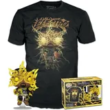 Funko Pop! & Tee: Spider-Man: NWH - Electro - Leuchtet Im Dunkeln - Small - (S) - Marvel - T-Shirt - Kleidung mit Vinyl-Sammelfigur - Geschenkidee - Spielzeug und Kurzärmeliges Top Männer