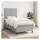 vidaXL Boxspringbett mit Matratze Hellgrau 140x200 cm Stoff