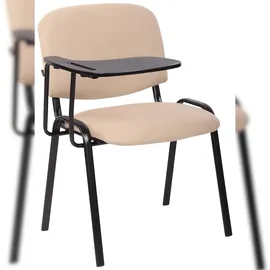 CLP Stuhl Ken mit Klapptisch Stoff creme