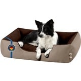 BedDog Hundebett L - Hundekissen - Hundekorb - Hundecouch - Hundesofa - Bezug abziehbar, Waschbar, für Mittel-Kleine Hunde