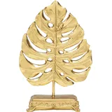 Kare Design Deko Objekt Monstera Leaf, Dekofigur, Gold, Artikelhöhe 18cm