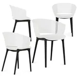 Idimex OLINDO Gartenstuhl 43 x 81 x 47 cm weiß 4 St.