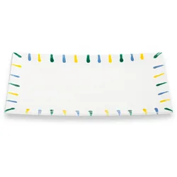 Gmundner Keramik Buntgeflammt, Platte rechteckig (30x20cm)