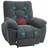Homcom Relaxsessel mit Liegefunktion Massagesessel elektrisch 100 x 107 x 102 cm Silber