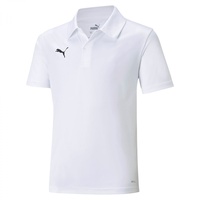 Puma Unisex Kinder Teamliga Sideline Polo Jr Shirt, Puma White-puma Black, 164