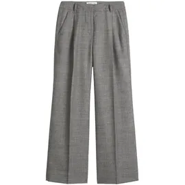 Marc O'Polo Anzughose weit aus italienischem Woll-Twill mit Bund- und Bügelfalte, mittlere Bundhöhe grau 44