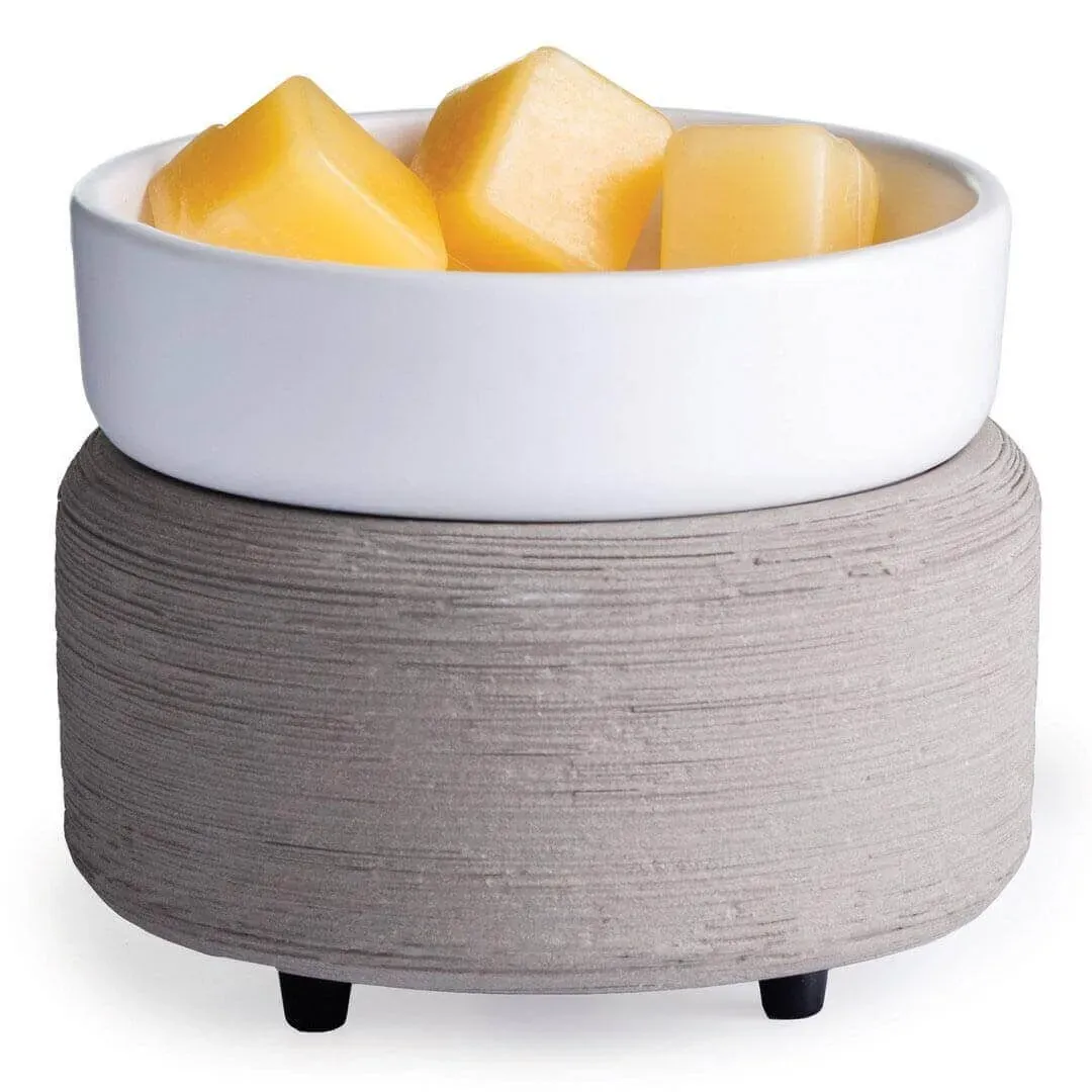 Gray 2-in-1 Classic Duftlampe grau/creme aus Keramik elektrisch
