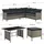 Juskys Manacor Polyrattan Lounge-Set grau meliert