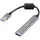 Renkforce RF-6250246 USB-Hub 3+1 Port USB-A USB 2.0 480 MBit/s mit Aluminiumgehäuse Schwarz RF-6250246