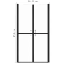 vidaXL Duschtür Klar ESG (78-81)x190 cm