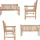 VCM Gartenbank 150 x 60 x 90 cm Braun