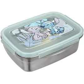 COFI Disney Stitch Brotdose mit Gummidichtung - aus Edelstahl - 550 ml Fassungsvermögen - Sandwichbox Schule - Brotzeitdose für Kinder - Lunchbox