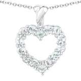 vira jewels Kette mit Anhänger 925 Sterling Silber rhodiniert weiß