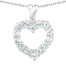 vira jewels Kette mit Anhänger 925 Sterling Silber rhodiniert weiß