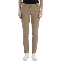 Slim-Fit Damenhose SLIM-FIT CRAWFORD PANT, yukon, Größe W6/REG - braun - W6/REG