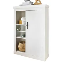 furn.design Highboard 105 x 146 cm Weiß / Pinie