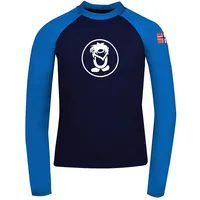 TROLLKIDS Kvalvika Langarm-t-shirt - Navy / Medium Blue -