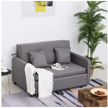 Homcom Schlafsofa, Grau, Textil, 136x84x92 cm, Wohnzimmer, Sofas & Couches, Schlafsofas