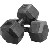 Yaheetech Kurzhanteln 2er-Set Gummi-Hexagon 10 kg schwarz